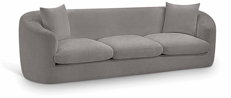 Meridian Furniture Penelope Grey Chenille Fabric Sofa