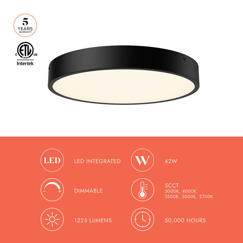 Adelaide 15 in LED Flush Mount image number 7