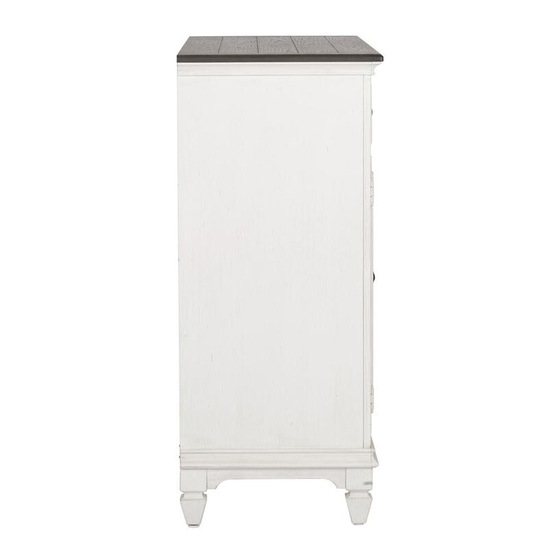 Liberty Furniture Allyson Park Allyson Park Buffet in Wirebrushed White w/ Charcoal Top image number 3