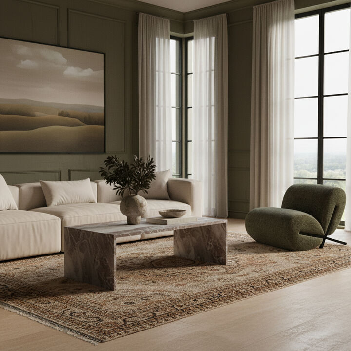 Meridian Furniture Vernazza Marble Coffee Table