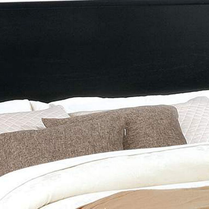 California King Bedroom Set, Black Wood, 3 Piece Set with 2 Nightstands image number 4