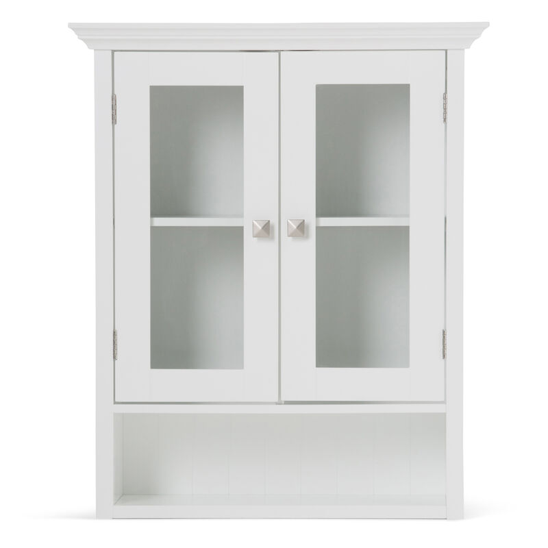Simpli Home Acadian 24W Wall Cabinet with 2 Glass Doors and Shelf image number 2