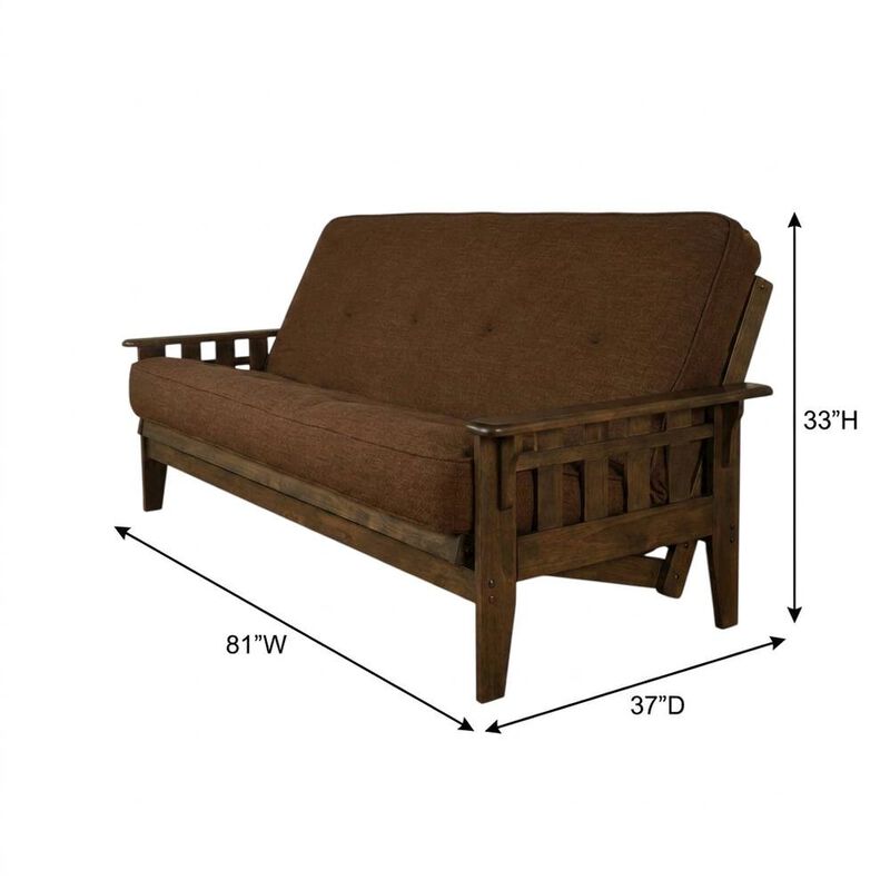 Tucson Frame-Rustic Walnut Finish-Linen Cocoa Mattress image number 5