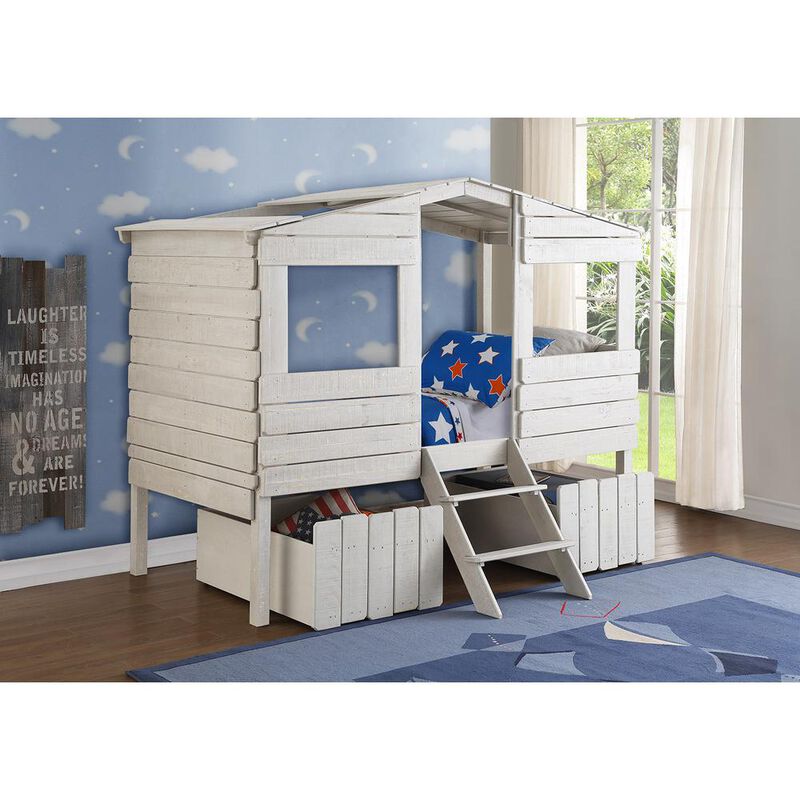 Donco Trading Twin Tree House Low Loft Bed