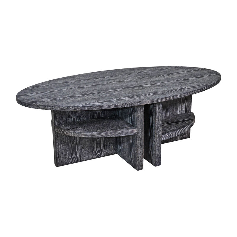Oval Coffee Table With Bottom image number 3