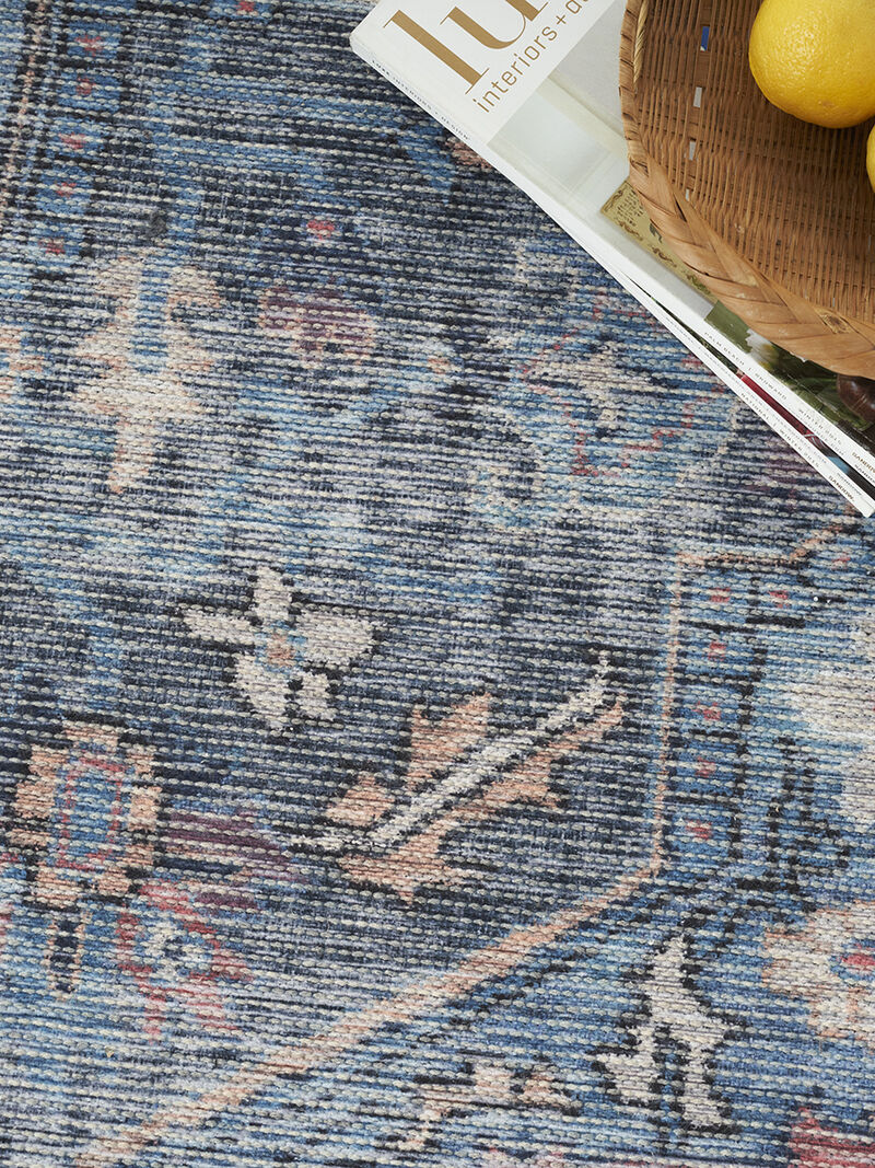 Machine Washable Series 1 SR101 Light Blue/Multicolor 7'10" x 9'10" Rug