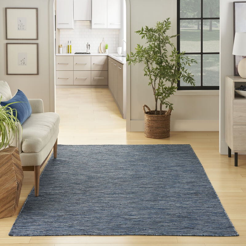 Washable Solutions WSL01 Navy/Blue 5' x 7' Rug