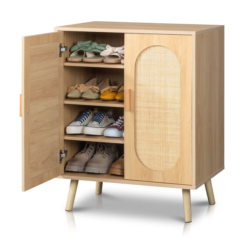 Modern Shoe Storage Cabinet with Sleek Design for Entryway Organization
