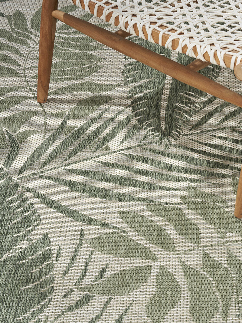 Garden Oasis GOA02 Ivory/Green 5' x 7' Rug