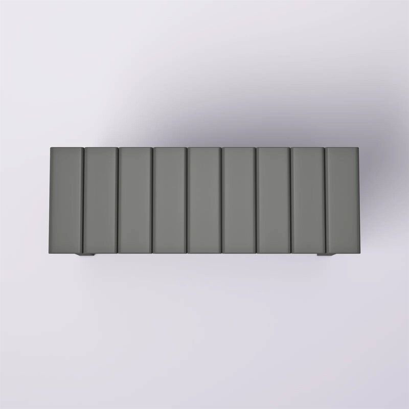 QuikFurn Grey Wood 2-Shelf Shoe Rack Storage Bench For Entryway or Closet