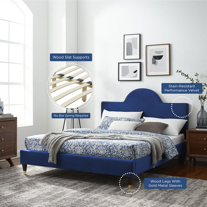Modway - Aurora Performance Velvet Full Bed image number 8