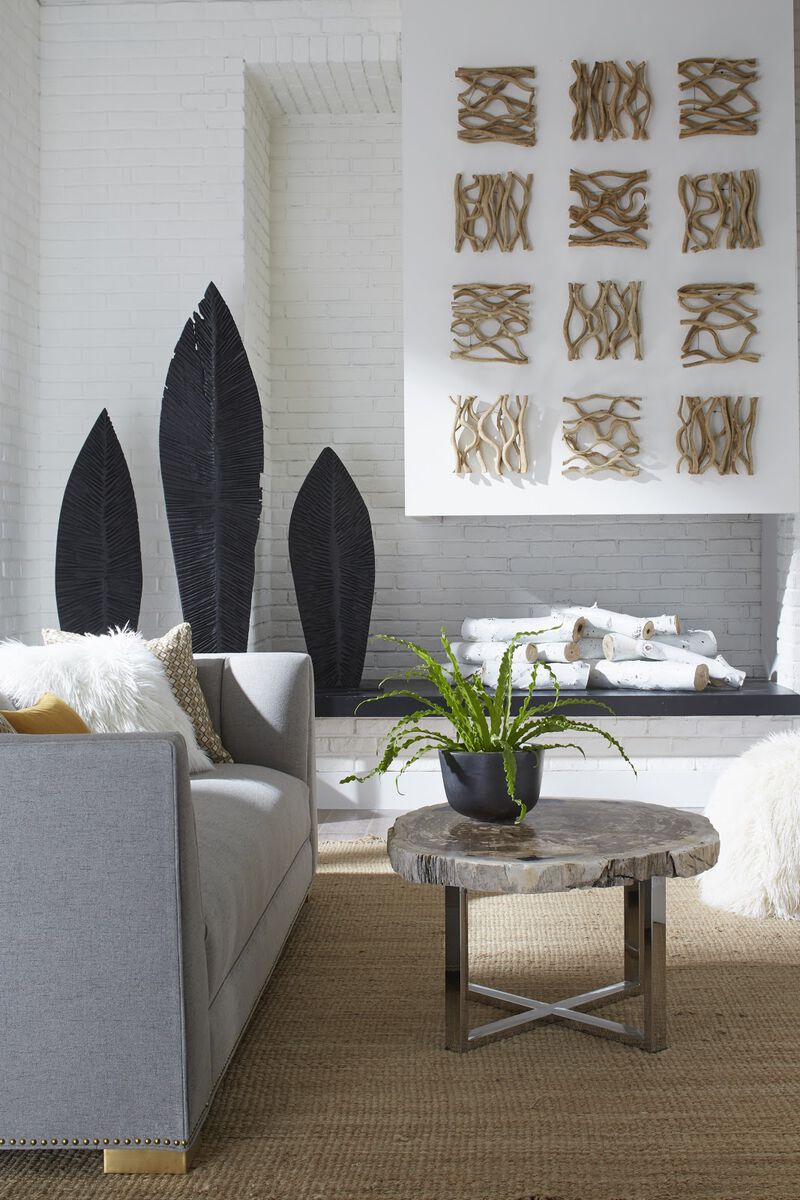 Small Carved Leaf on Stand