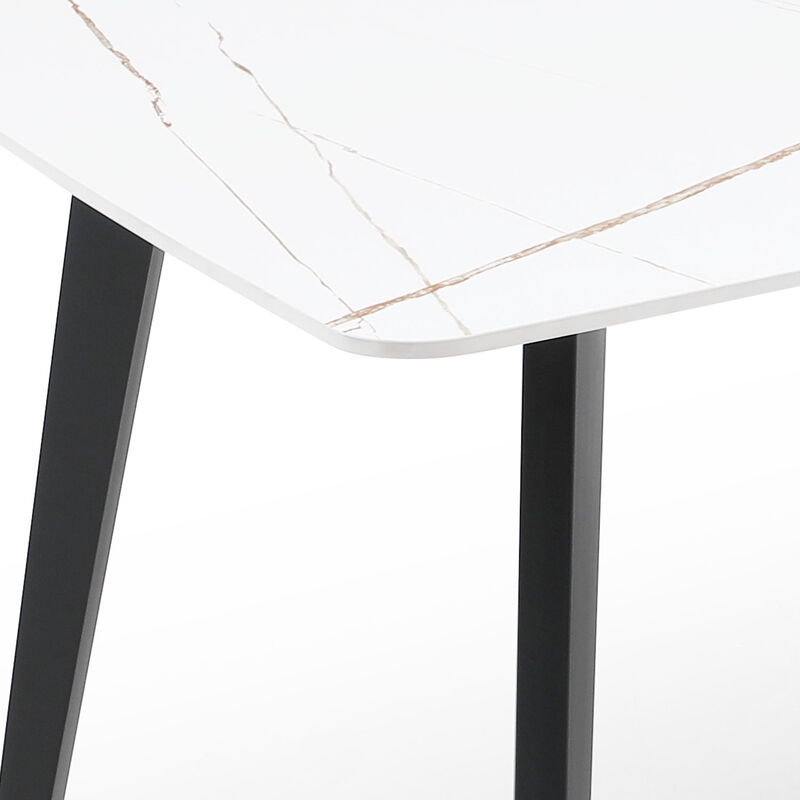 Streamdale Porcelain Dining Table White 70"