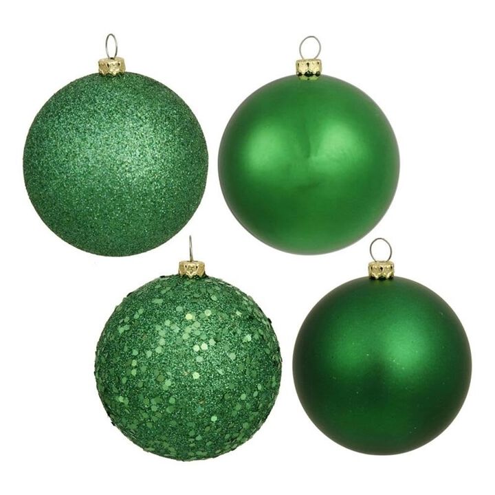 Vickerman 24" Green 4 Finish Ball Ornament 24 per Box