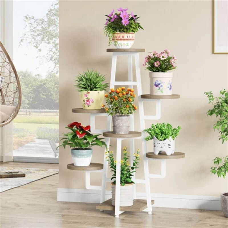 Modern Industrial Metal Frame 3-Tier Plant Stand &ndash; Perfect for Indoor Gardens