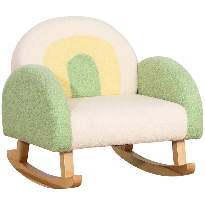 Kids Sofa, Rocking Toddle Sofa Chair, Gift for 3-5 Years Old, Green