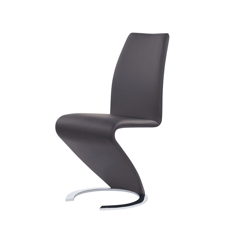 Grey Modern Dining Chairs Set of 2 image number 1