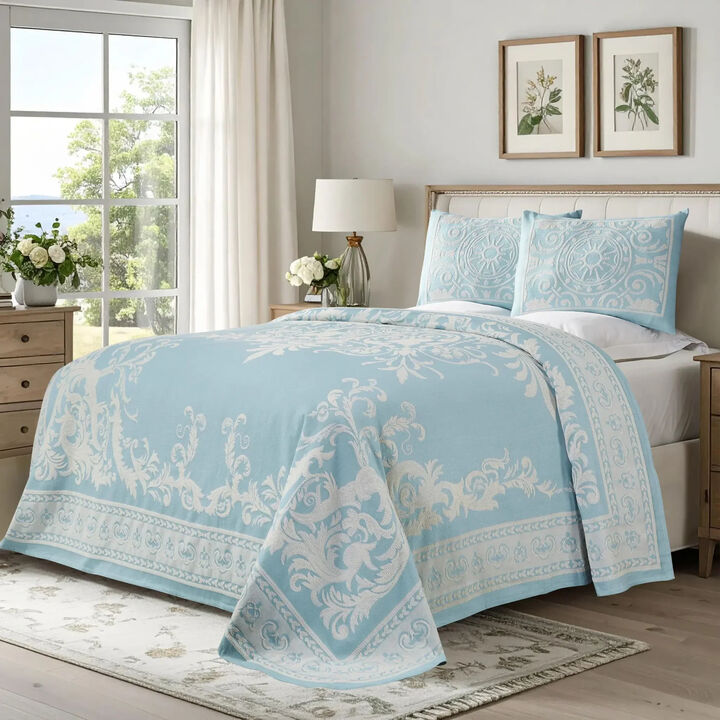 Soft Lightweight Cotton Blend Bedspread Sets with Matching Shams
