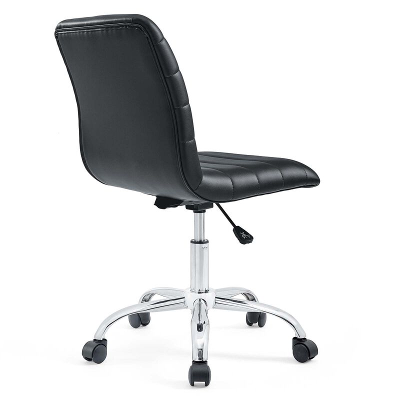 Modway Furniture - Ripple Armless Mid Back Vinyl Office Chair Bright Green image number 4