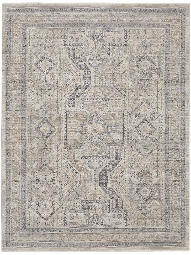Lynx LNX01 Ivory/Gray/Blue 7'10" x 10'1" Rug