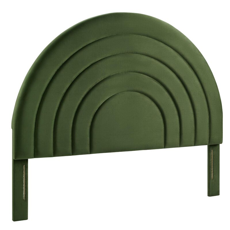 Solana Arched Performance Velvet Queen Headboard image number 5