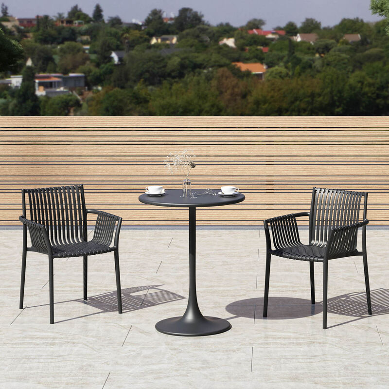 STACKABLE OUTDOOR & INDOOR WEAVE CHAIR (Set of 2)