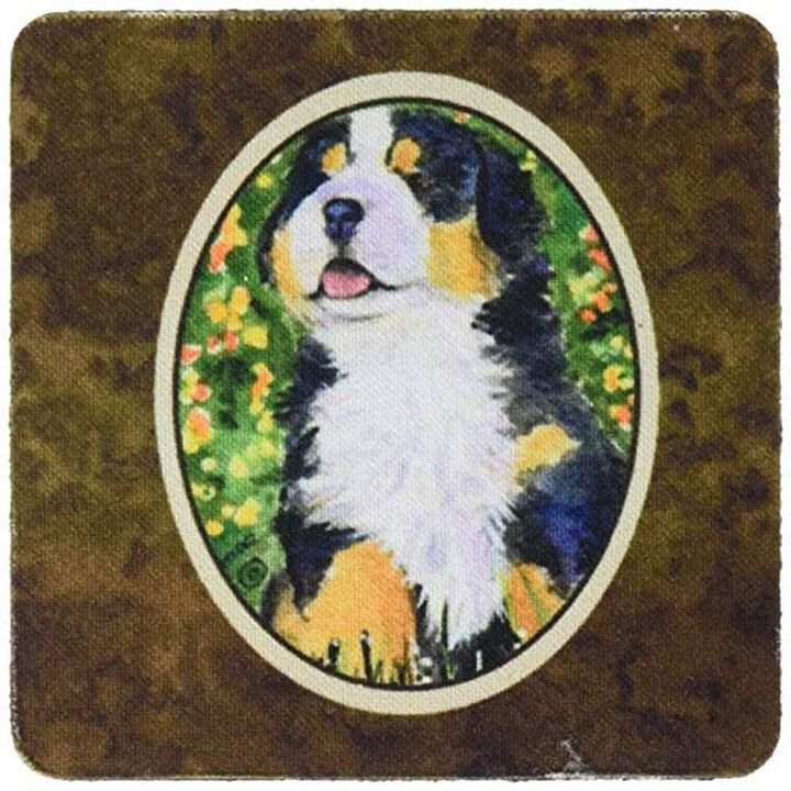 Caroline's Treasures SS8955FC Bernese Mountain Dog Foam Coasters (Set of 4), 3.5 H x 3.5 W, Multicolor