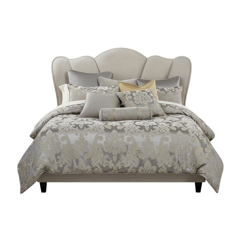 Michael Amini Assisi 9-Piece Queen Comforter Set - Platinum image number 3
