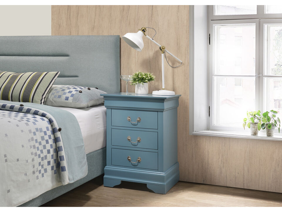 Louis Philippe 3-Drawer Nightstand (29 in. H x 16 in. W x 21 in. D)
