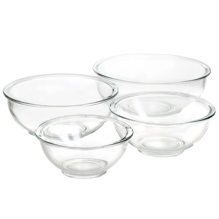 Martha Stewart 4 Piece Glass Nesting Bowl Set