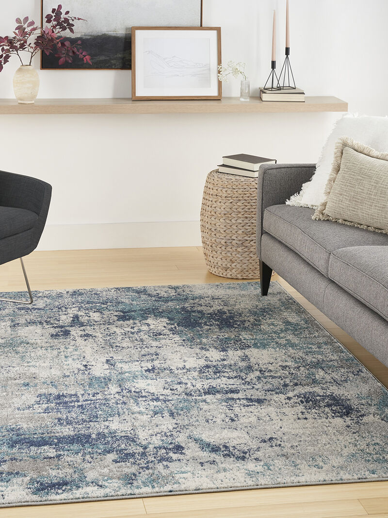 Passion PSN36 Ivory/Teal 5'3" x 7'3" Rug