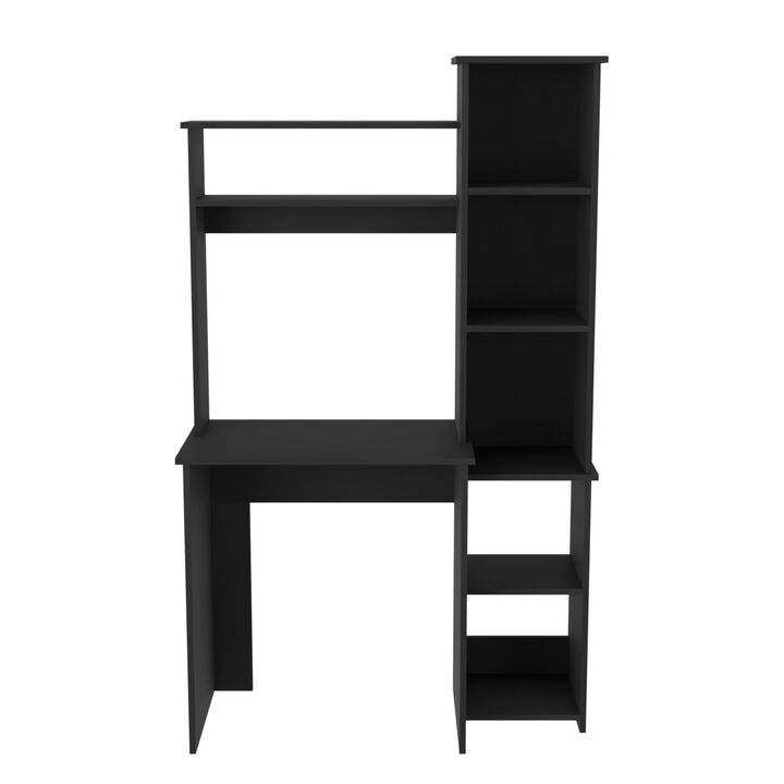 Streamdale Versailles Writintg Desk, Two Superior Shelves, Five Cubbies - Black