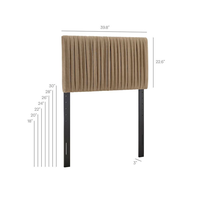 Eloise Stain-Resistant Performance Velvet Twin Headboard image number 2