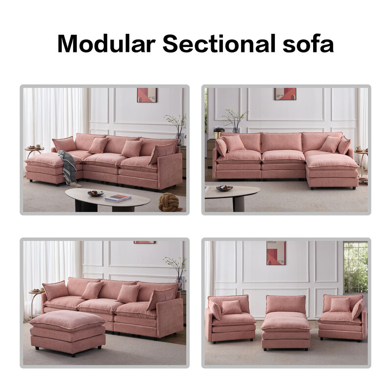 Vulwab 105" Modular Sectional Couch image number 3