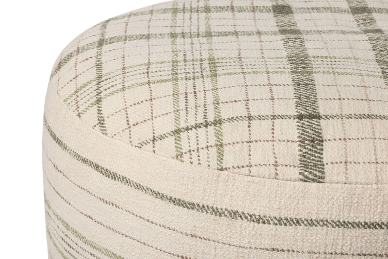Wallace Cream 36"Wx36"Dx17"H Round Pouf image number 2