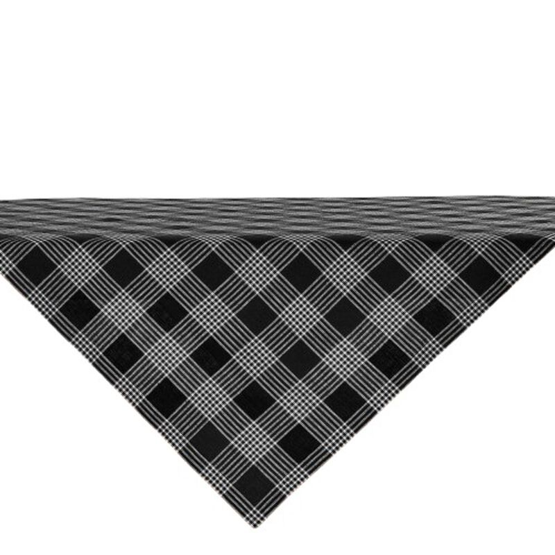 Solino Home Glen Check 100% Linen Table Throw &ndash; Handcrafted, Machine Washable, Perfect for Holiday and Everyday Dining