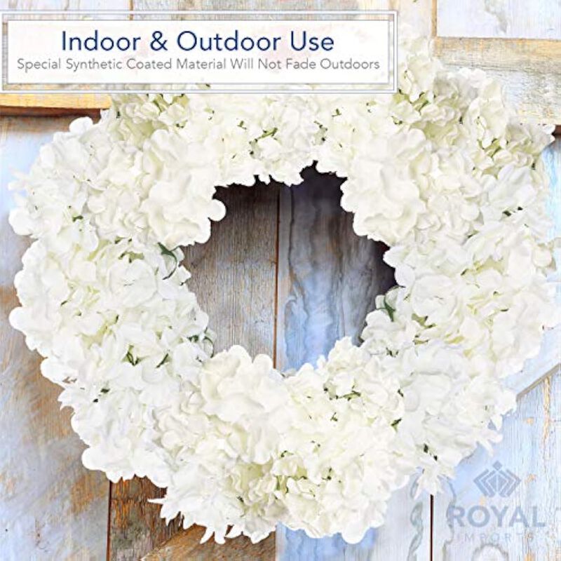 8 Piece Ivory Artificial Hydrangea Flower Heads Wedding Centerpiece Decor image number 3