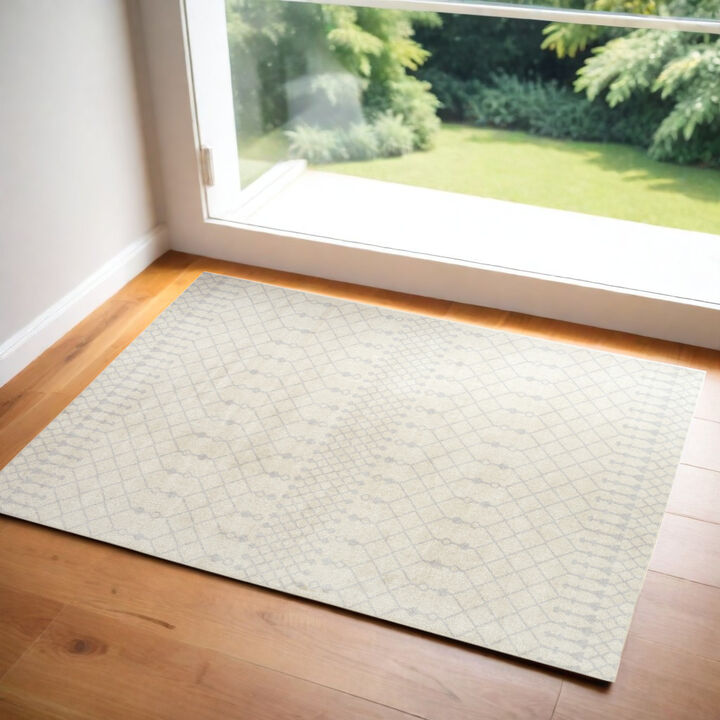 HomeRoots Abstract Power Loom Washable Area Rug