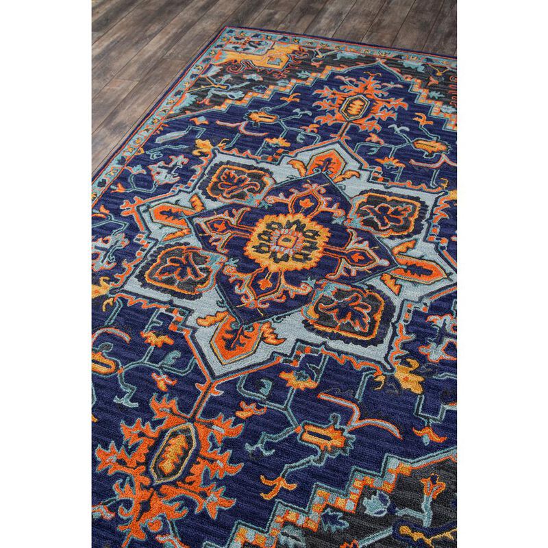 Momeni Traditional Rectangle Area Rug, Navy, 2' X 3'