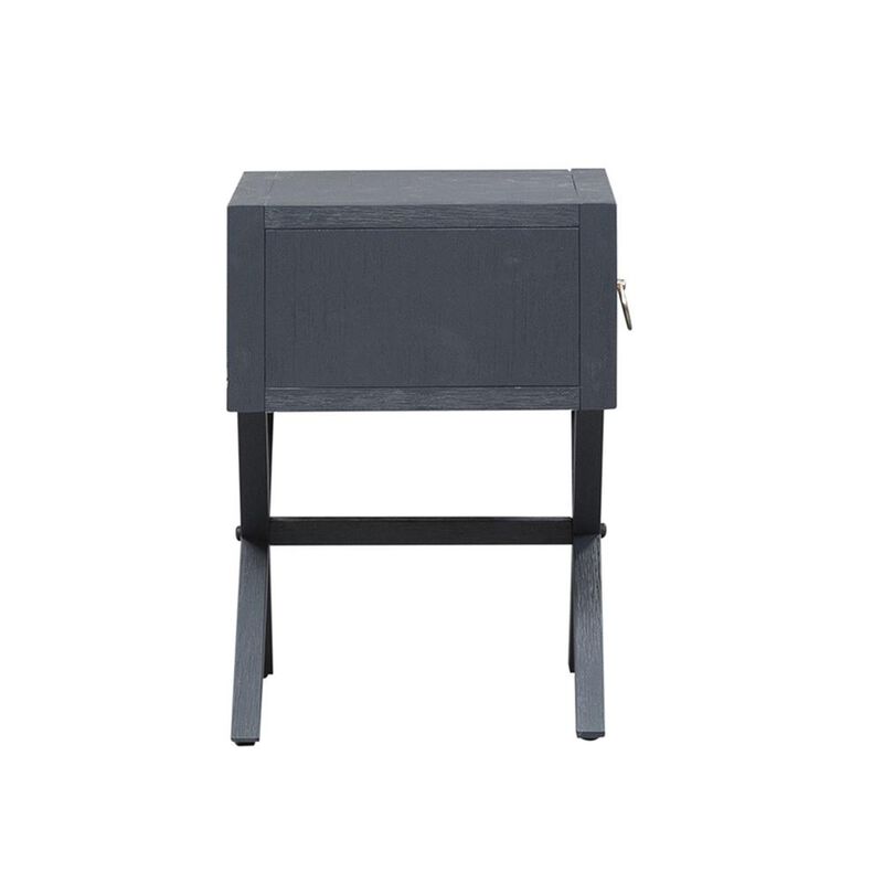 Liberty Furniture East End 1 Drawer Accent Table in Wirebrushed Denim image number 2