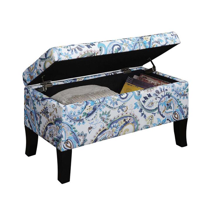 Convience Concept, Inc. Designs4Comfort Winslow Storage Ottoman, Paisley Fabric