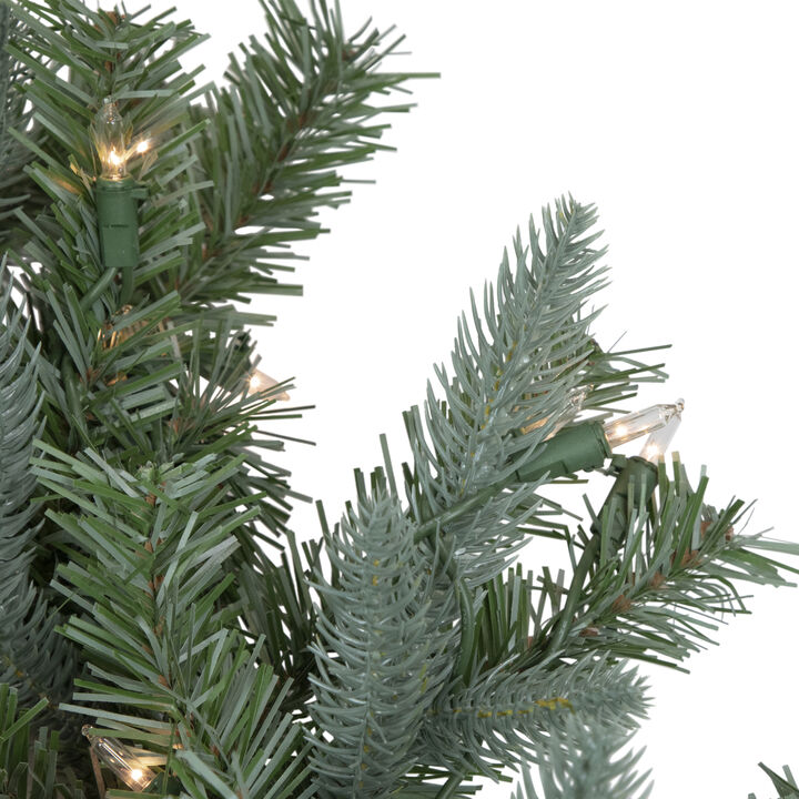 Pre-Lit Granville Fraser Fir Artificial Christmas Wreath  48-Inch  Clear Lights