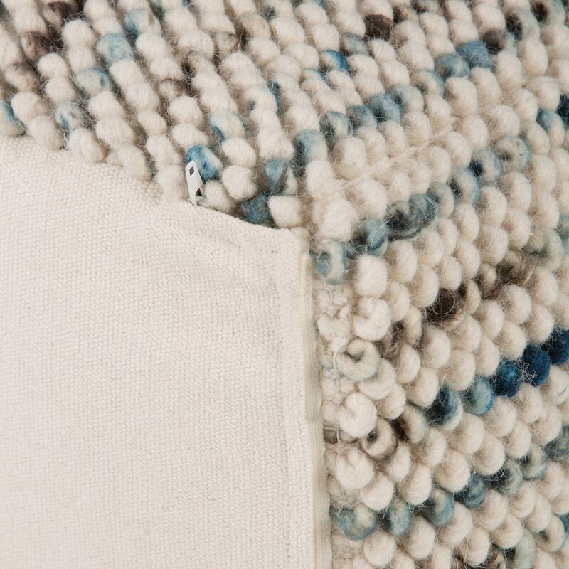 Simpli Home Zoey Woven Cube Pouf In Multi Color Cotton And Wool