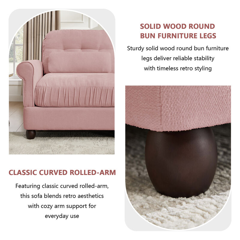 Juspep Mid Century Modern Chenille 3‑Seater Modular Sofa image number 4