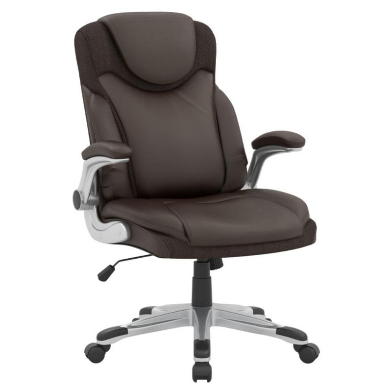 Ergonomic High-Back Office Chair with Flip-Up Armrests and Smooth Rocking Function