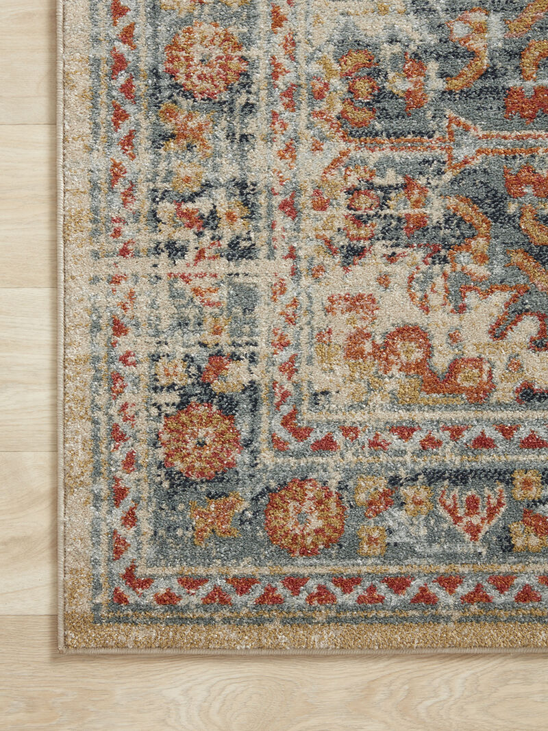 Jocelyn JOC03 Mist/Multi 4' x 6' Rug
