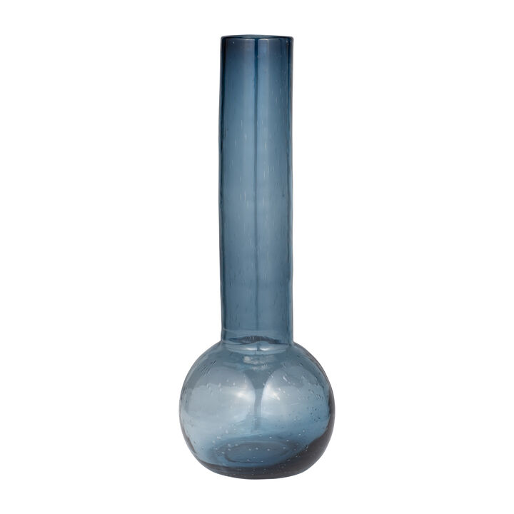 Glass, 20" Vase Blue