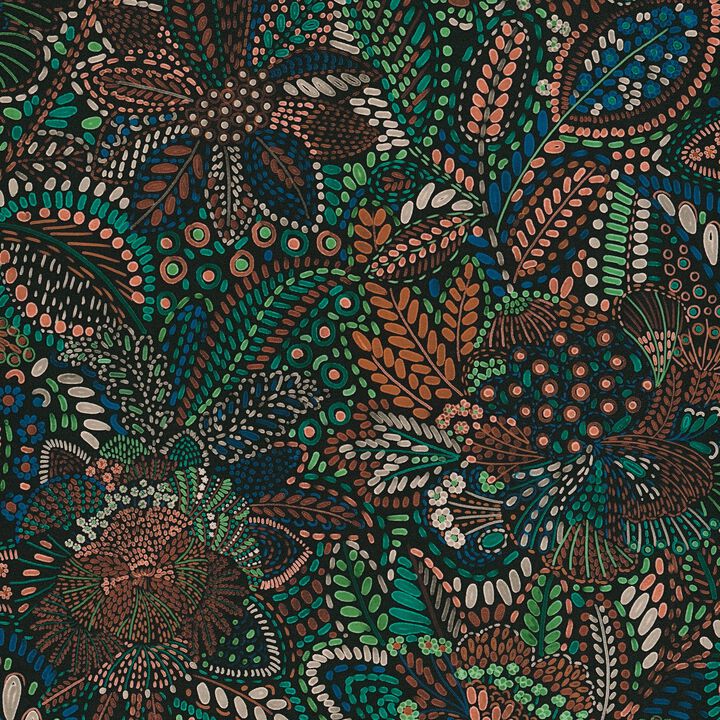 Havana 2 Floral Blue Wallpaper HV41066