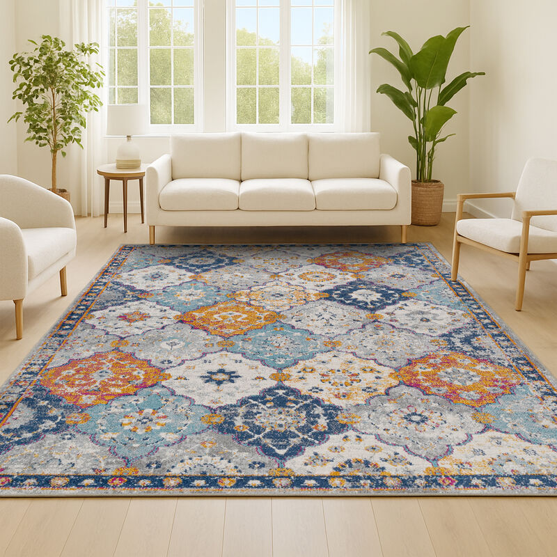 Kirman Bohemian Medallion Area Rug
