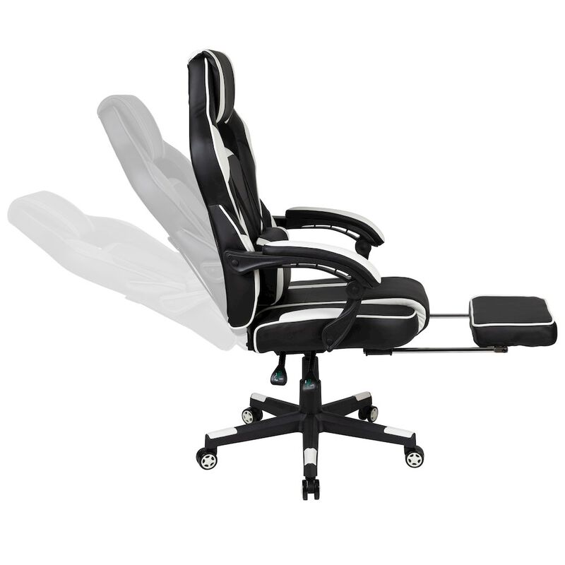 Flash Furniture Red Gaming Desk/Headphone Hook & Reclining Back/Arms Gaming Chair image number 5